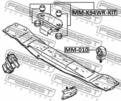 Подушка двигателя задняя MITSUBISHI MR267394