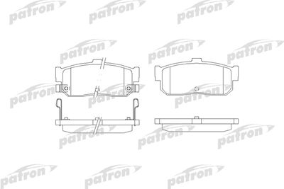 Колодки тормозные дисковые задние PATRON PBP1104