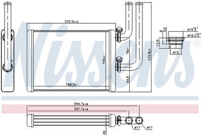 Радиатор отопителя NISSENS 707076