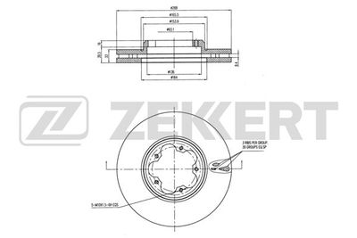 Диск тормозной передний Zekkert BS6140