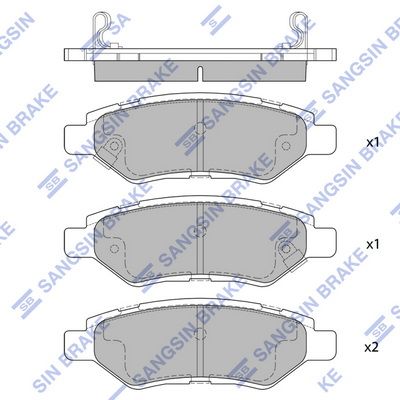 Колодки тормозные дисковые SANGSIN SP2252