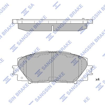 Колодки тормозные передние SANGSIN SP1377A