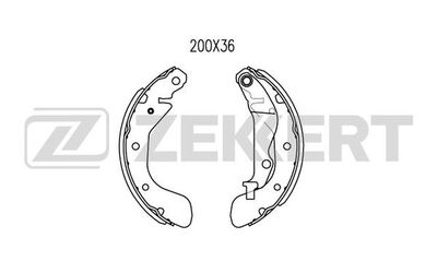 Колодки тормозные задние барабанные Zekkert BK4028