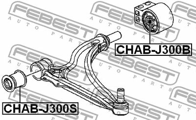 Сайлентблок переднего рычага задний без кронштейна FEBEST CHABJ300B