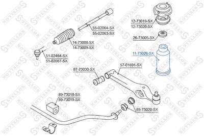 Отбойник амортизатора переднего GENERAL MOTORS 96320824