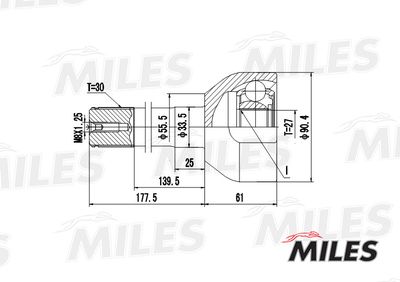 ШРУС наружный Miles GA20493