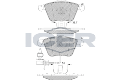 Колодки тормозные ICER 181654