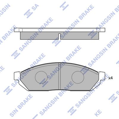 Колодки тормозные передние SANGSIN SP1059