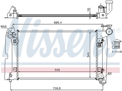 Радиатор системы охлаждения NISSENS 64648A