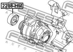 Ролик обводной FEBEST 2288HM