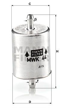 Фильтр топливный MANN-FILTER MWK44