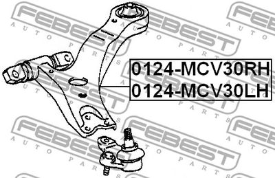 Рычаг передний правый FEBEST 0124MCV30RH
