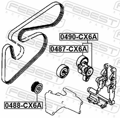 Натяжитель приводного ремня MITSUBISHI 1345A090