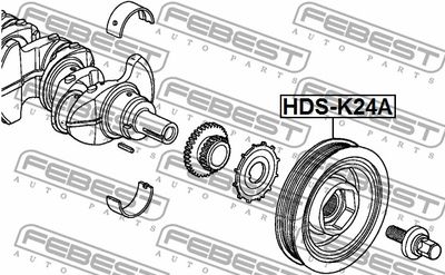 Шкив коленвала FEBEST HDSK24A