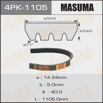 Ремень поликлиновой Masuma 4PK1105