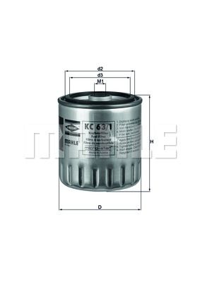 Фильтр топливный MAHLE KC631D