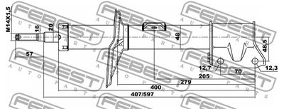 Амортизатор передний FEBEST 24661262F
