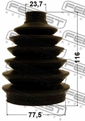 Пыльник ШРУС наружный комплект FEBEST 0417PCU2