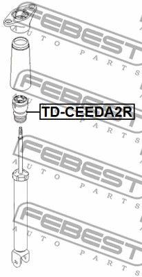 Отбойник амортизатора заднего FEBEST KDCEEDA2R