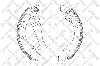 Колодки тормозные барабанные STELLOX 057101SX