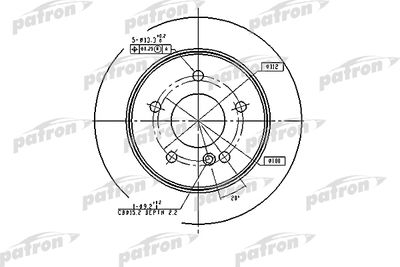 Диск тормозной задний PATRON PBD2653