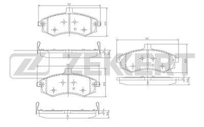 Колодки тормозные дисковые передние Zekkert BS1798