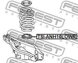 Проставка пружины задней нижняя FEBEST TSIANH10LOWR