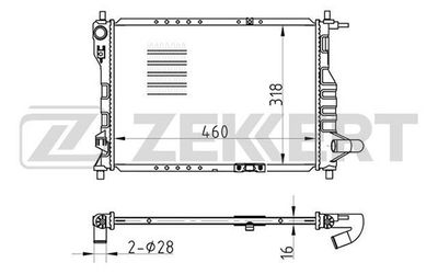 Радиатор охлаждения двигателя Zekkert MK1007
