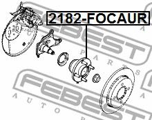 Ступица задняя FEBEST 2182FOCAUR