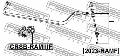 Втулка стабилизатора переднего FEBEST CRSBRAMIIIF