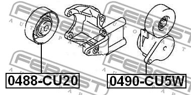 Натяжитель ремня ГРМ FEBEST 0490CU5W