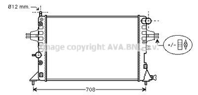 Радиатор системы охлаждения AVA OLA2254