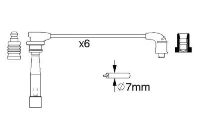 Комплект проводов высоковольтных BOSCH 0986356992