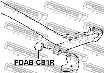 Сайлентблок задней балки FEBEST FDABCB1R