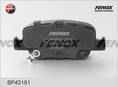 Колодки тормозные дисковые FENOX BP43181