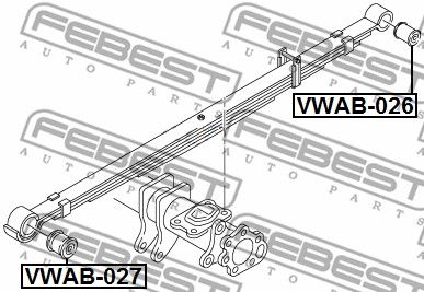 Сайлентблок рессоры FEBEST VWAB026