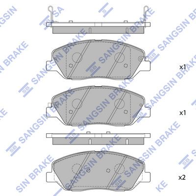 Колодки тормозные передние SANGSIN SP1246
