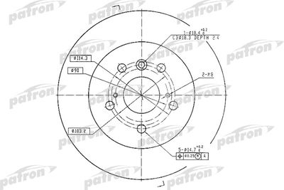 Диск тормозной PATRON PBD7005