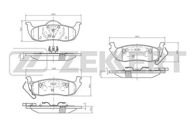 Колодки тормозные дисковые задние Zekkert BS2110