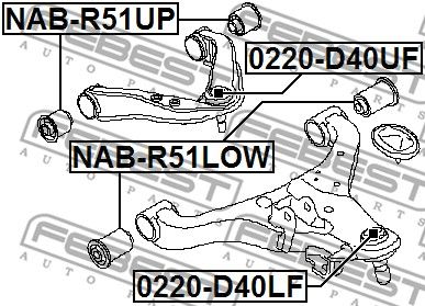 Опора шаровая переднего нижнего рычага FEBEST 0220D40LF