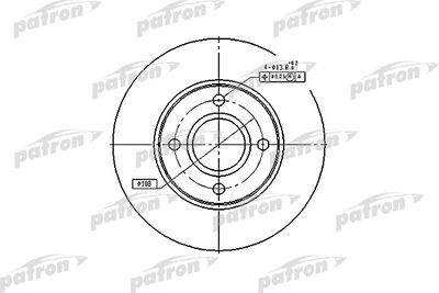 Диск тормозной передний PATRON PBD4036