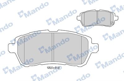Колодки тормозные дисковые передние Mando MBF015245