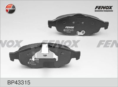 Колодки тормозные передние FENOX BP43315
