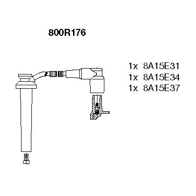 Комплект проводов высоковольтных BREMI 800R176