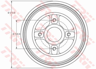 Барабан тормозной с подшипником с кольцом АБС TRW DB4214MR