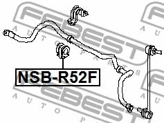 Втулка стабилизатора переднего FEBEST NSBR52F