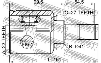 ШРУС внутренний левый FEBEST 1211CEED