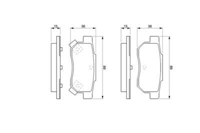 Колодки тормозные дисковые BOSCH 0986461131