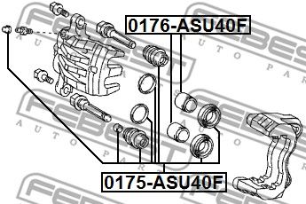 Поршень суппорта тормозного заднего FEBEST 0176ASU40F