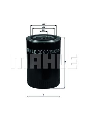 Фильтр масляный MAHLE OC613